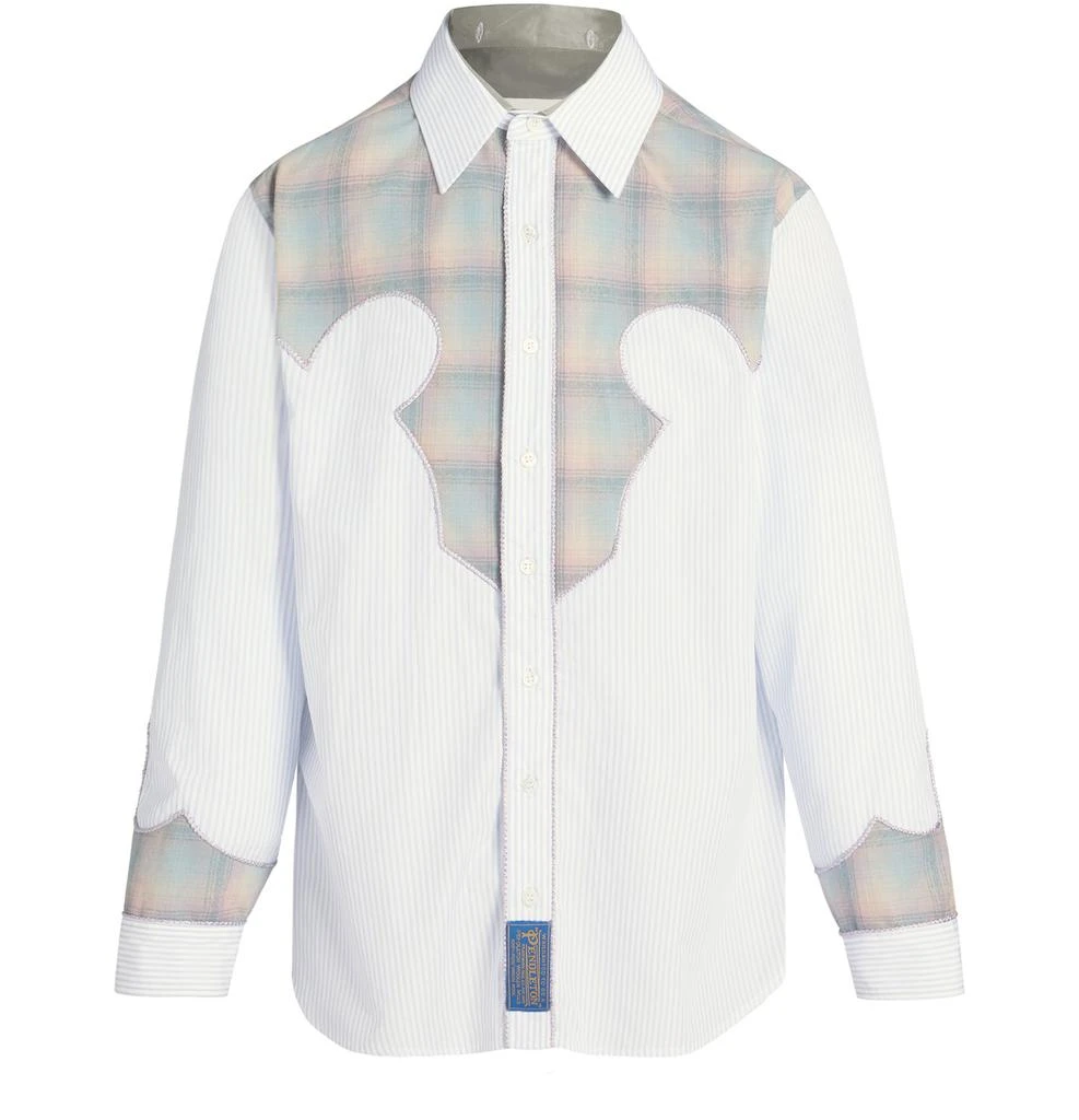 MAISON MARGIELA Pendleton yoke pinstripe shirt 1