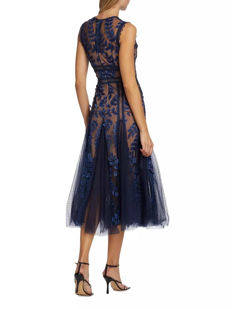 BRONX AND BANCO Saba Embroidered Mesh Midi-Dress 5