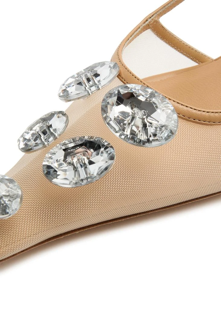 A.W.A.K.E MODE Amanda 45 embellished mesh slingback pumps 4