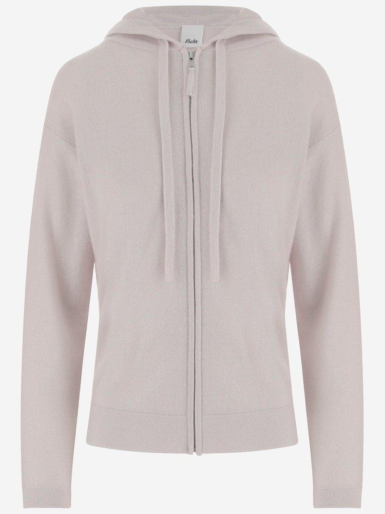 Allude Allude Hooded Zip-Up Sweater