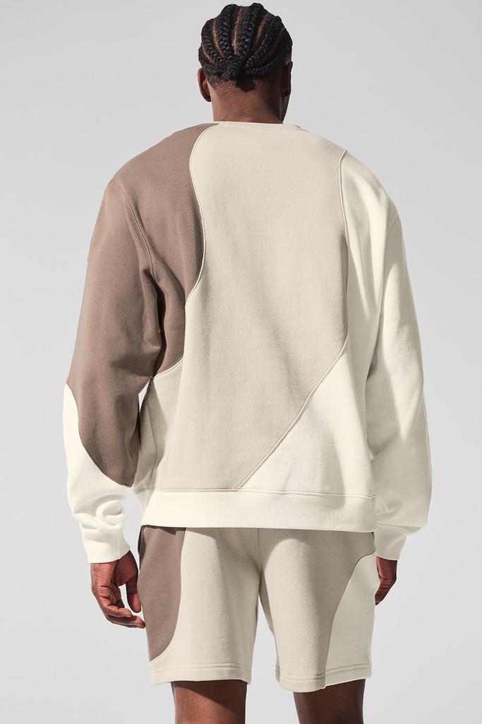 Alo Make Waves Crew Neck Pullover - Ivory/Bone/Gravel
