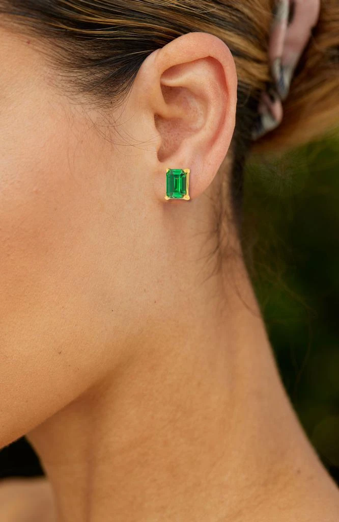 SAVVY CIE JEWELS Emerald Cut Earrings 2