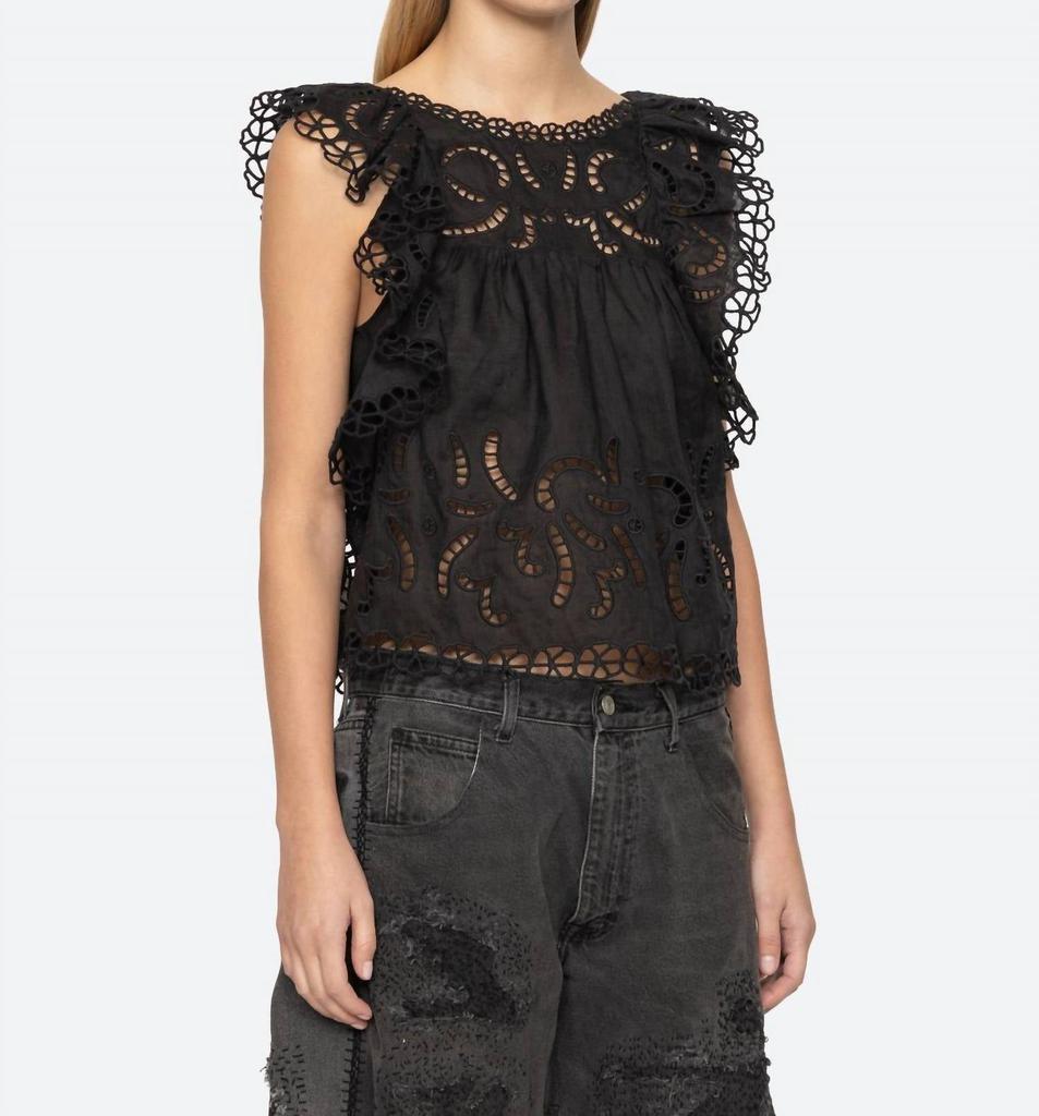 Sea Sea - Marja Embroidery Flutter Tank Top