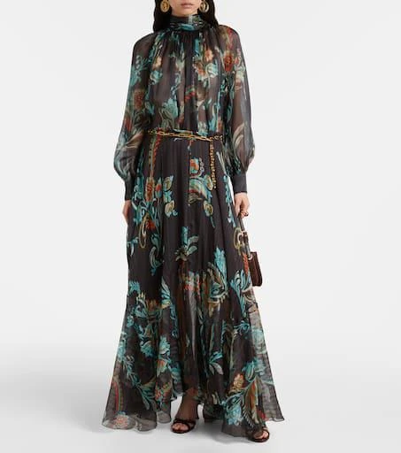 ETRO Floral sheer silk chiffon blouse 2