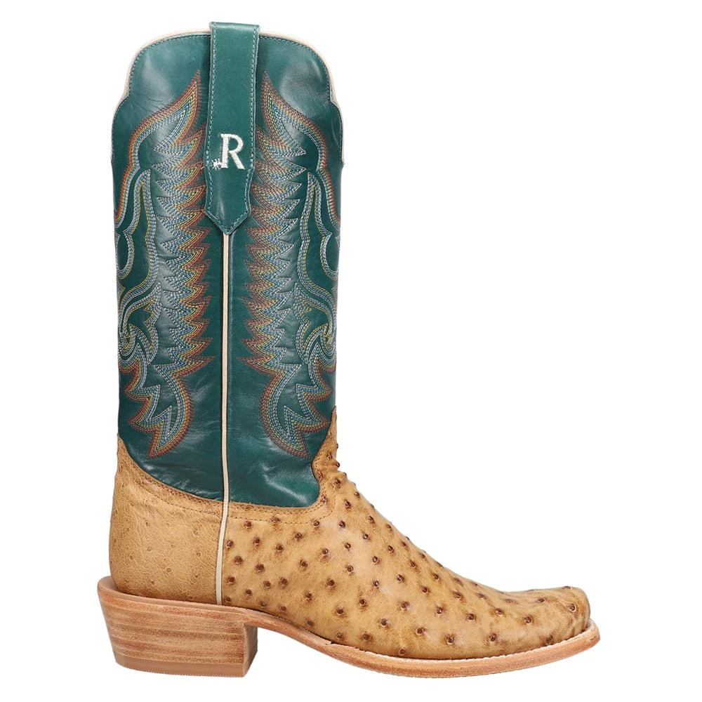 R. Watson Boots Full Quill Ostrich Square Toe Cowboy Boots 1