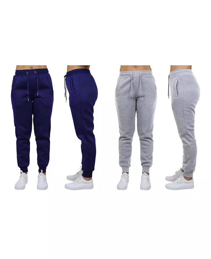 Galaxy By Harvic Women's Loose Fit Fleece Jogger Sweatpants, Pack of 2 6