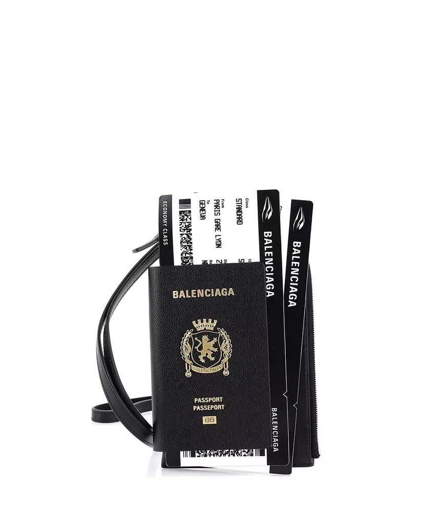 Pre-Owned Balenciaga Passport Phone Holder Printed Leather 1