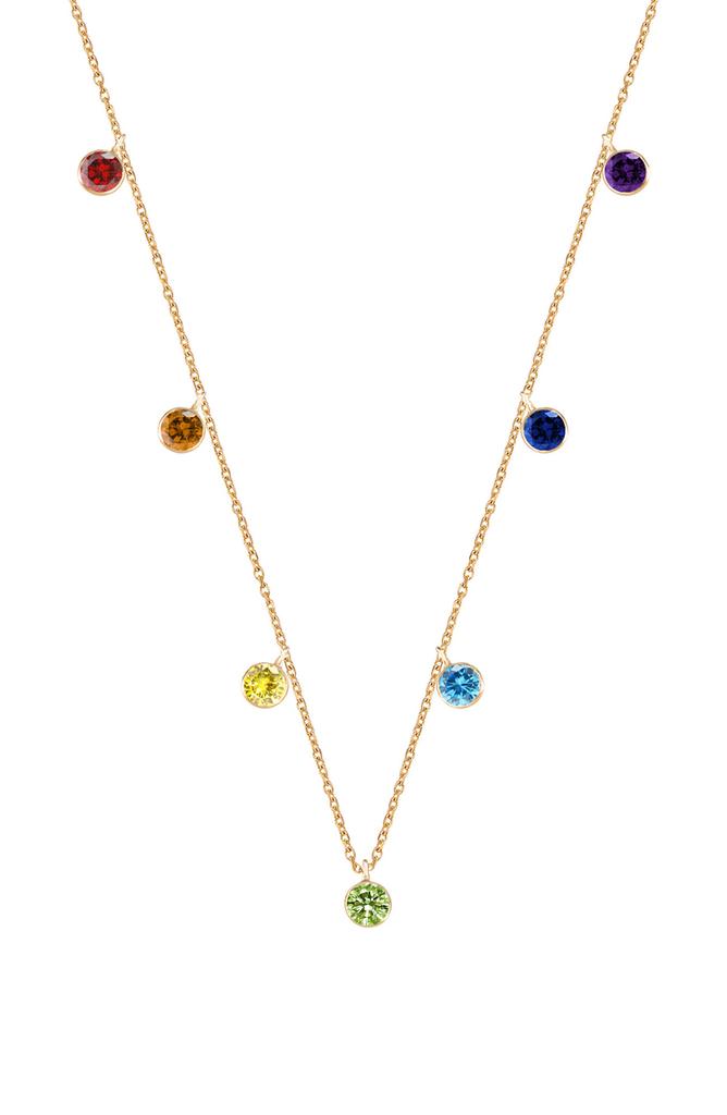 Gabi Rielle Effortless Staples Chakra Seven-Stone Rainbow Necklace