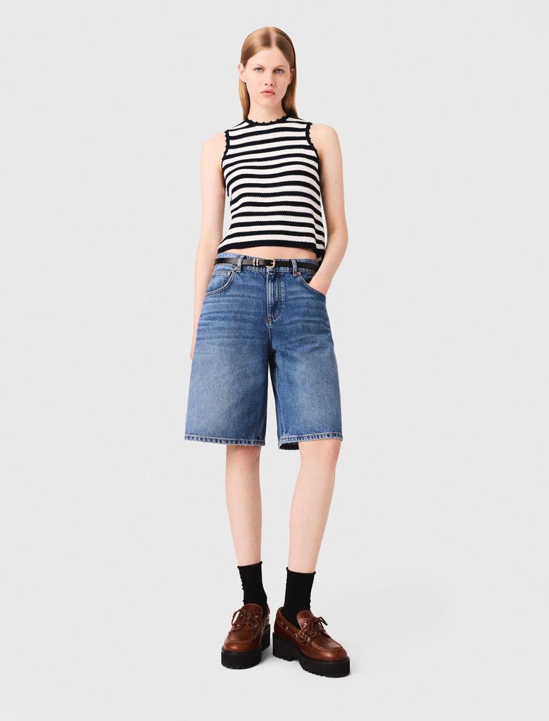 Maje Maje Woman's cotton Denim Bermuda shorts for Fall/Winter