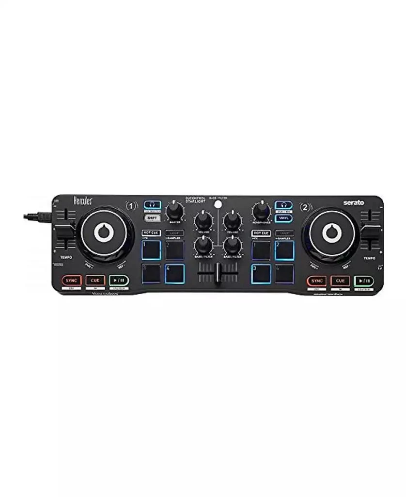 Hercules DJ Control Starlight Compact Controller with Serato DJ Lite 3