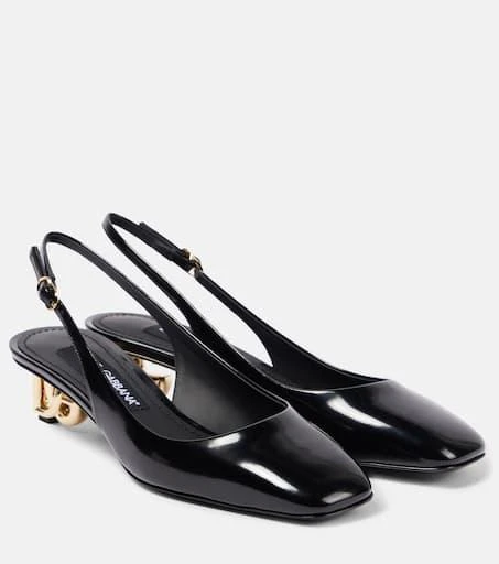 Dolce 
Gabbana Jackie DG 40 patent leather slingback pumps 1