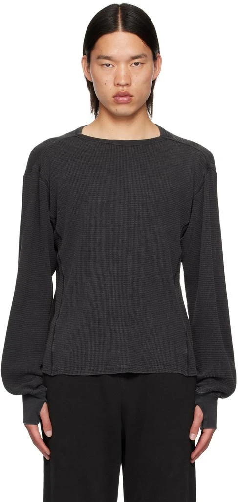 Entire Studios Black Thermal Long Sleeve T-Shirt 1
