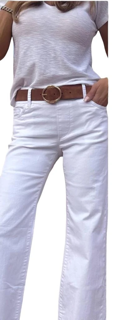 BEVY FLOG Amanda Pants In White Denim 3