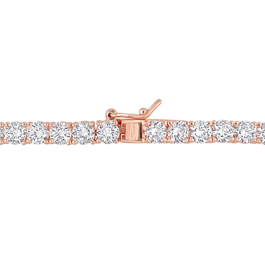 Mimi & Max 33 CT TGW Created White Sapphire Tennis Necklace in Rose Plated Sterling Silver 2