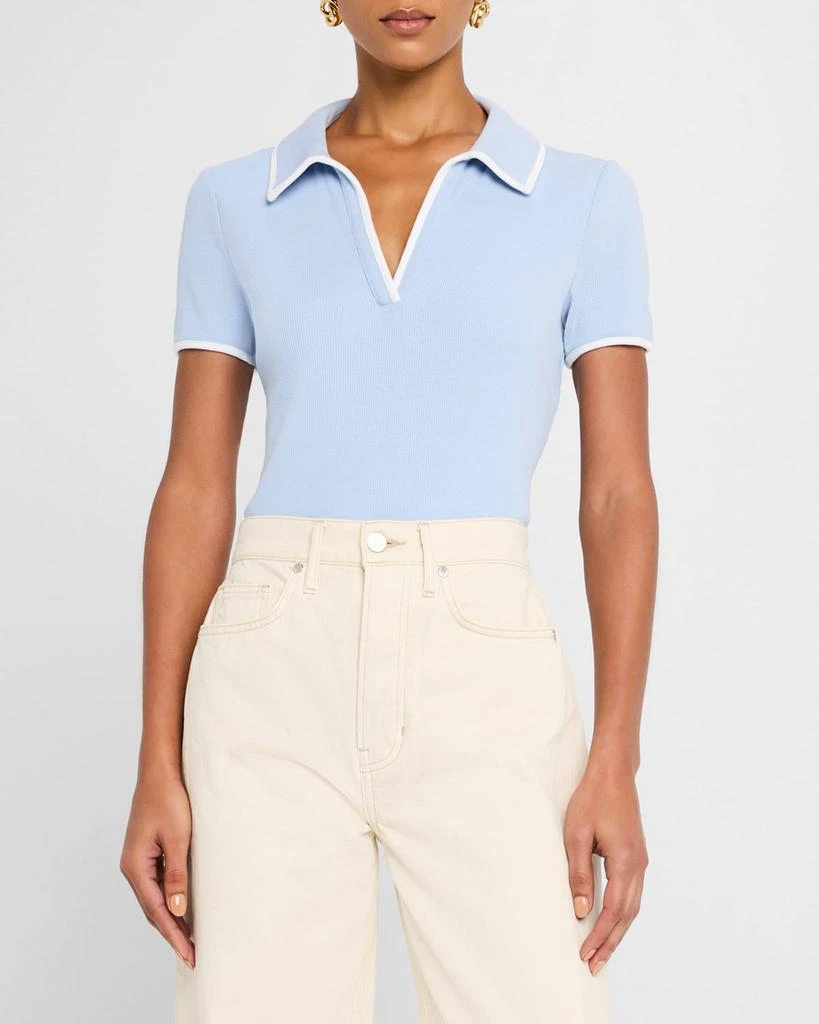 VERONICA BEARD Kearney Short-Sleeve Polo Tee 4