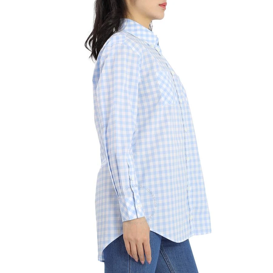 Burberry Ladies Pale Blue Pattern Gingham Cotton Poplin Shirt Dress 3