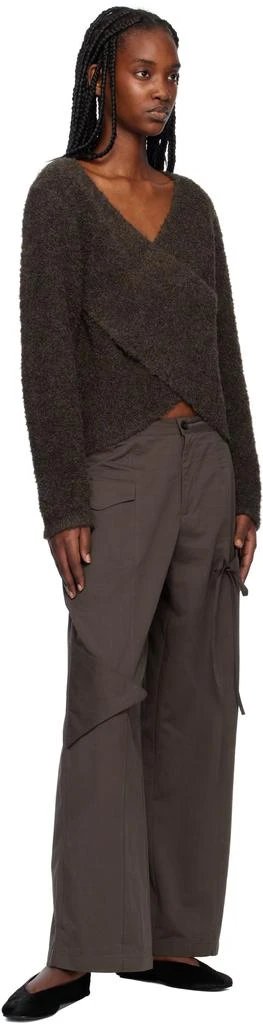 Deiji Studios Brown Crossover Sweater 4