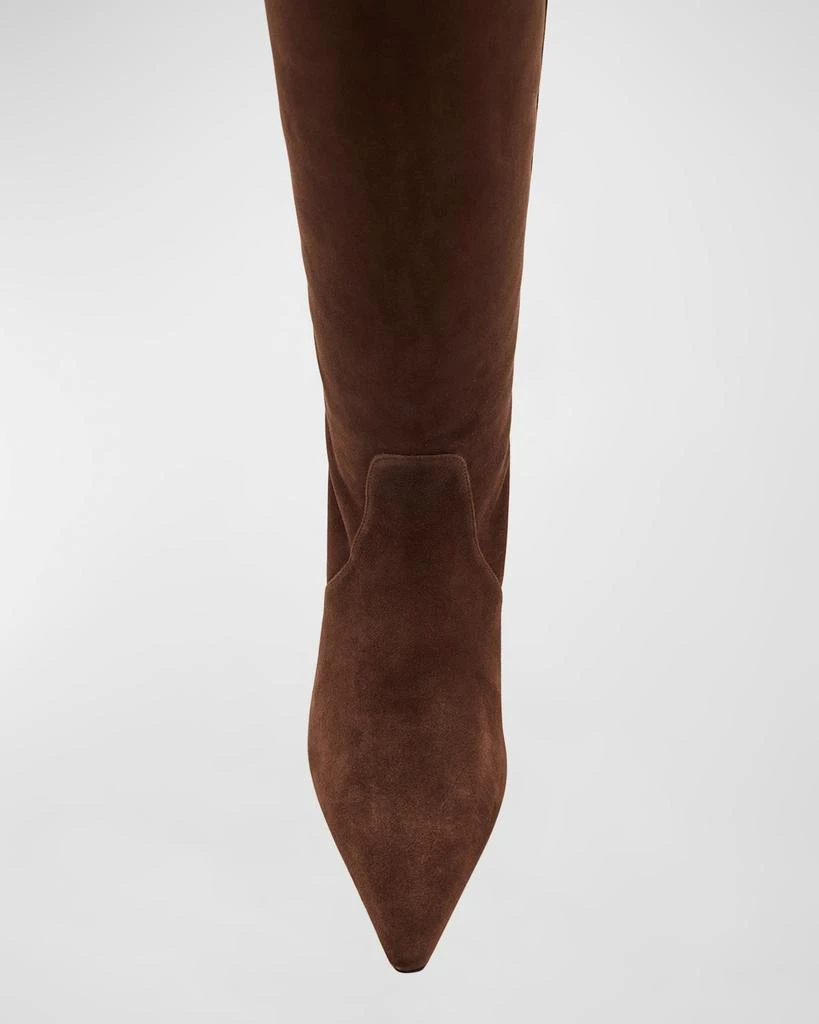 Stuart Weitzman Naomi Suede Kitten Tall Boots 6