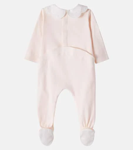 Chloé Baby embroidered cotton onesie and bib set 2