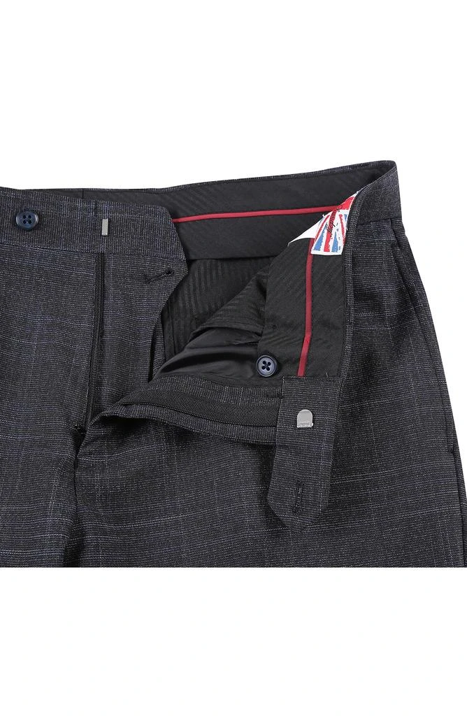 English Laundry Plaid Trim Fit Peak Lapel Two-Piece Suit 9