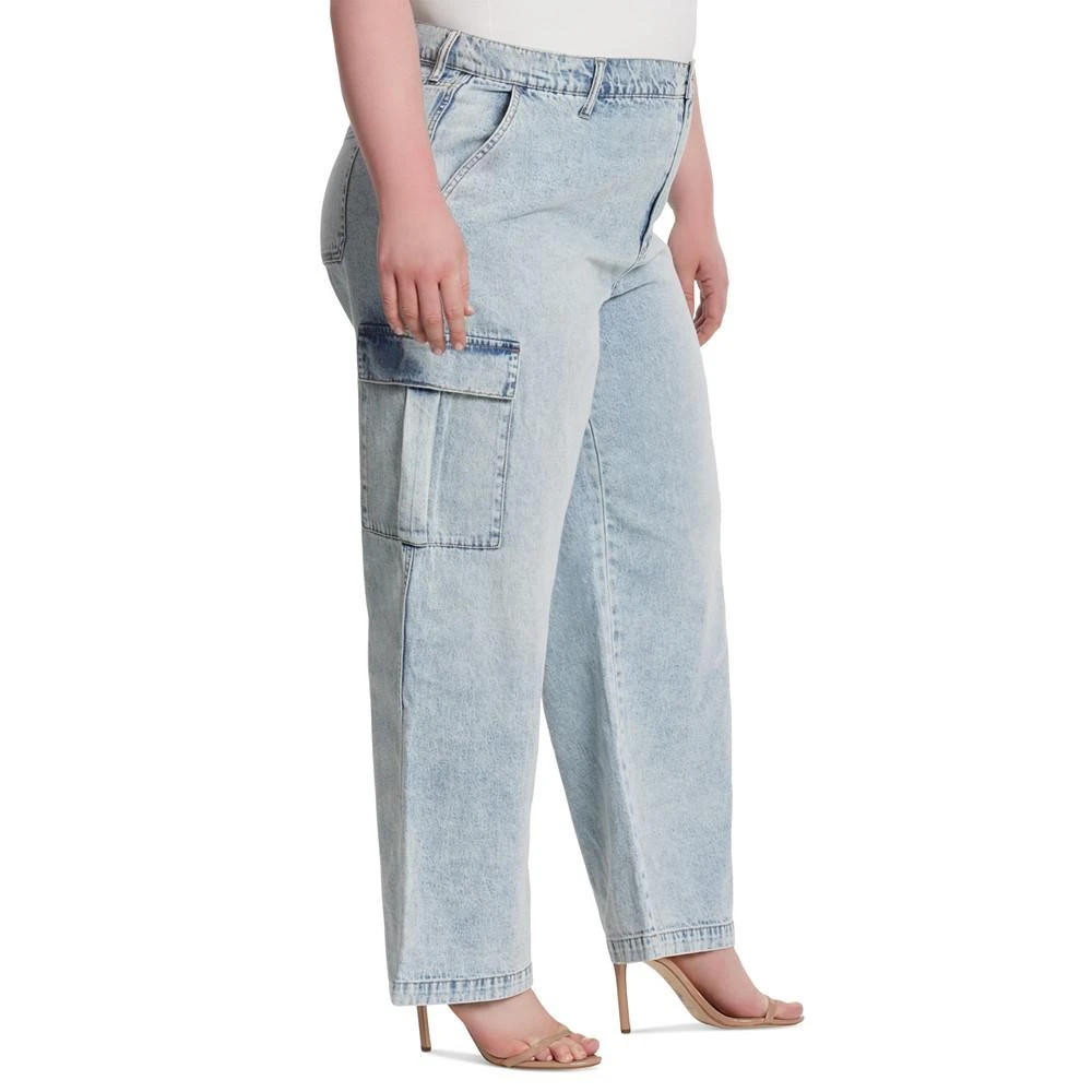 Jessica Simpson Trendy Plus Size Jenna Cargo Jeans 3