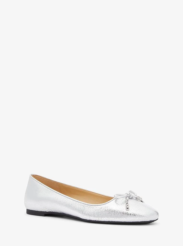 Michael Kors Nori Flex Metallic Leather Ballet Flat