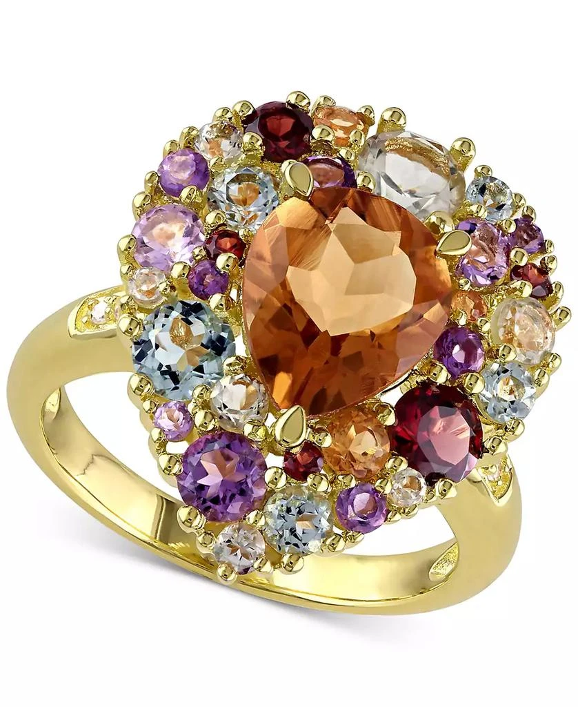 Macy's Multi-Gemstone(4-3/4 ct. t.w.) & Diamond Accent Teardrop Cluster Ring in 18k Gold-Plated Sterling Silver 1