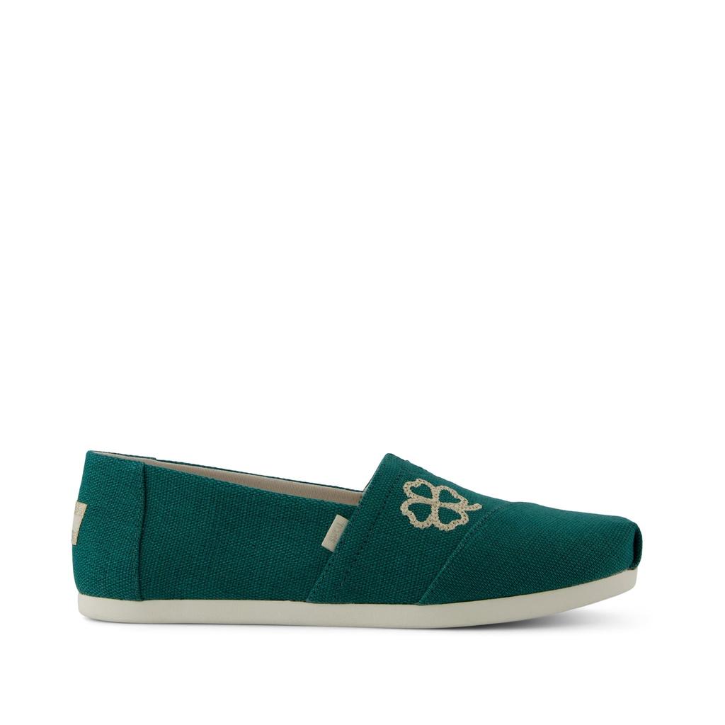 TOMS Shoes Alpargata Classic Embroidered Green Heritage Canvas