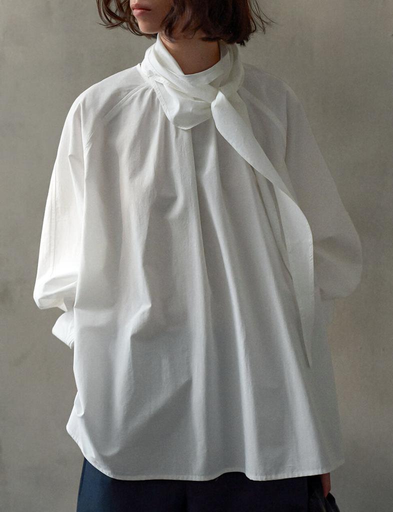 Pixie Market Neck-Tie White Shirt-PREORDER