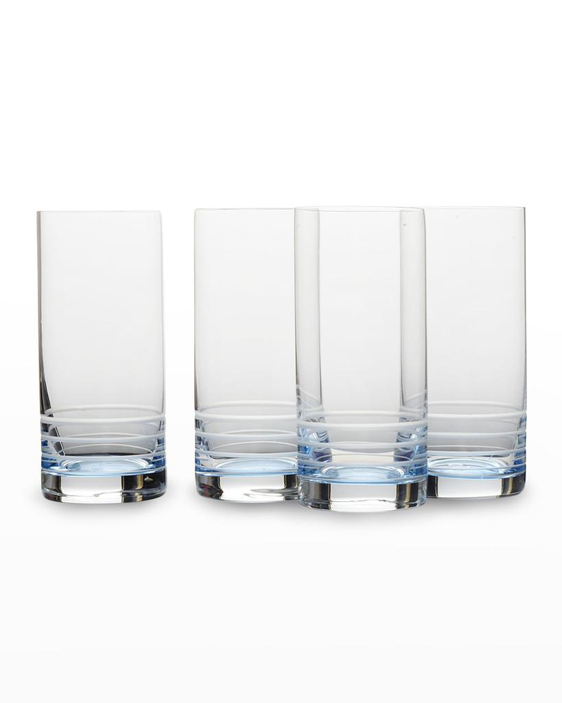 Mikasa Cal Blue Ombre Highball Glasses, Set of 4