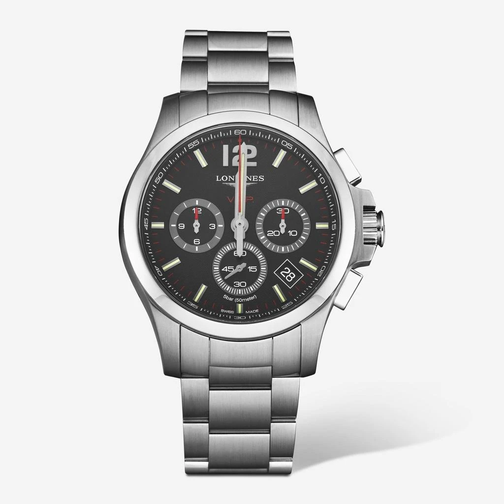 Longines Longines Conquest Stainless Steel Quartz Men's Chronograph Watch L37174566 1