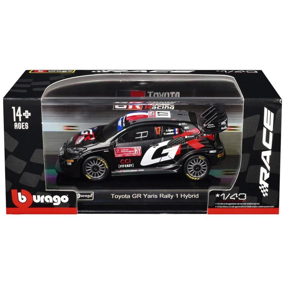 Bburago Toyota GR Yaris Rally1 Hybrid #17 Ogier Landais Toyota Gazoo Racing WRT WRC 2024 Race 1/43 Diecast by 2