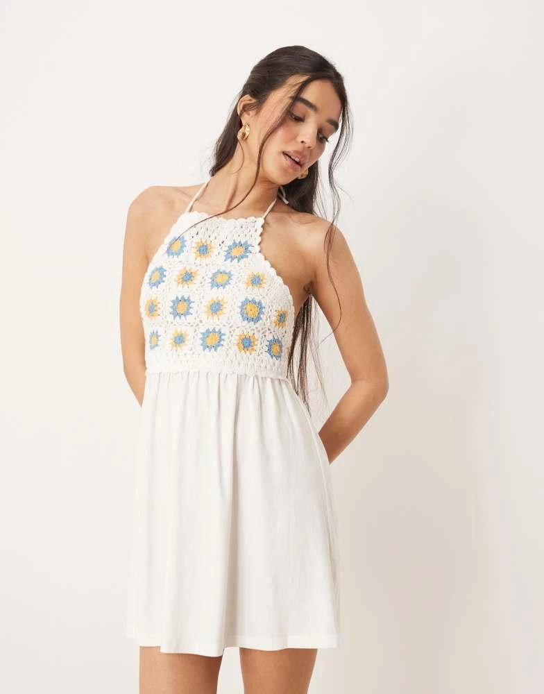 Crochet Mini Dress Asos White Crochet Dress ASOS Design Crochet Bust Halter Mini Dress In Cream-White Crochet Mini Dress Asos White Crochet Dress ASOS Design Crochet Bust Halter Mini Dress In Cream-White