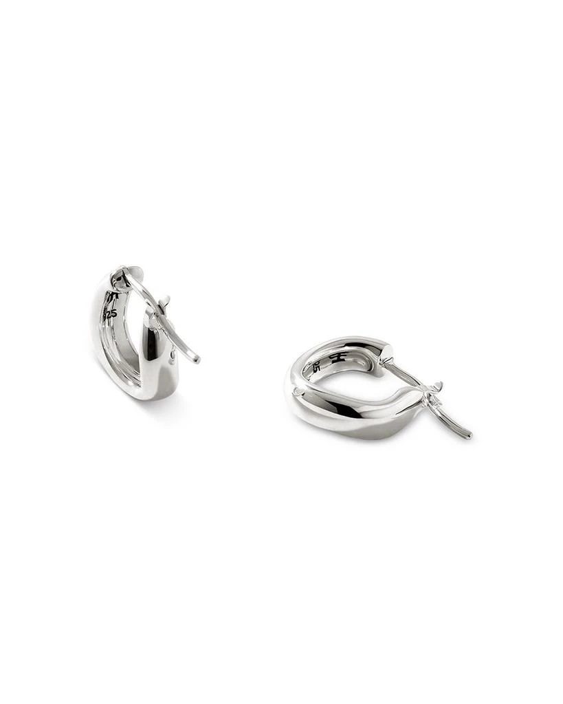 John Hardy Sterling Silver Surf Huggie Hoop Earrings 5