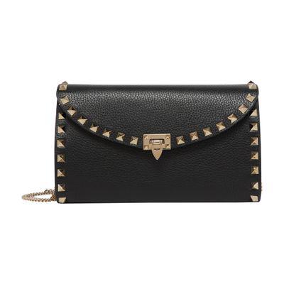 Valentino Garavani Rockstud wallet with chain