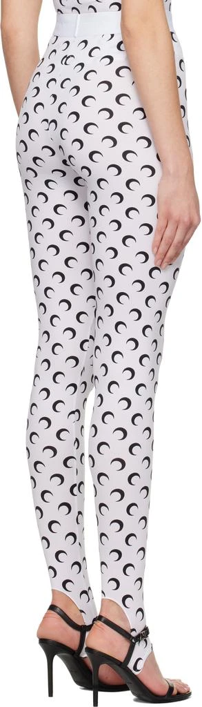 MARINE SERRE White Recycled Moon Jersey Stirrup Leggings 3