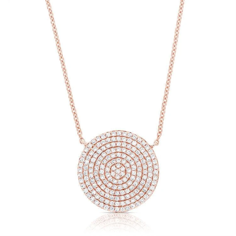 Sabrina Designs 14k Gold & Diamond Large Disc Necklace 6