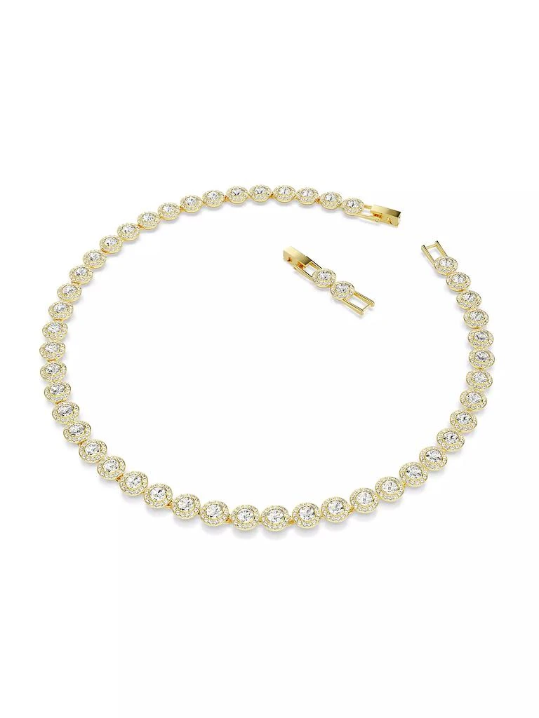 Swarovski Una Angelic Goldtone & Swarovski Crystal Halo Tennis Necklace 4