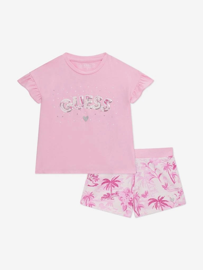 GUESS Girls Short Set in Pink 1