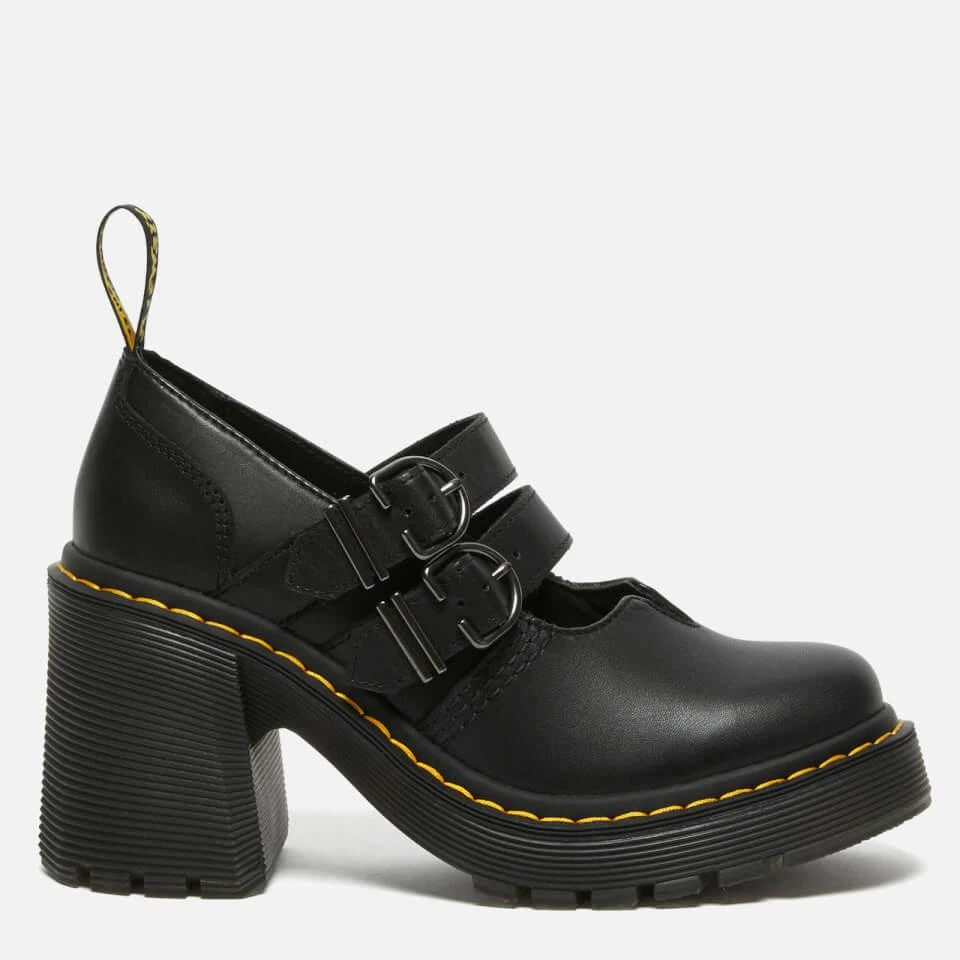 Dr. Martens DR. MARTENS WOMEN'S EVIEE LEATHER MARY-JANE HEELS - BLACK 1