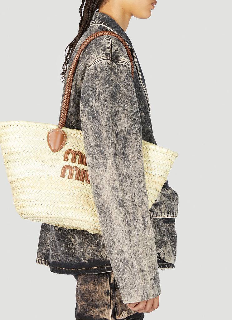 MIU MIU Palmettoラフィアバッグ