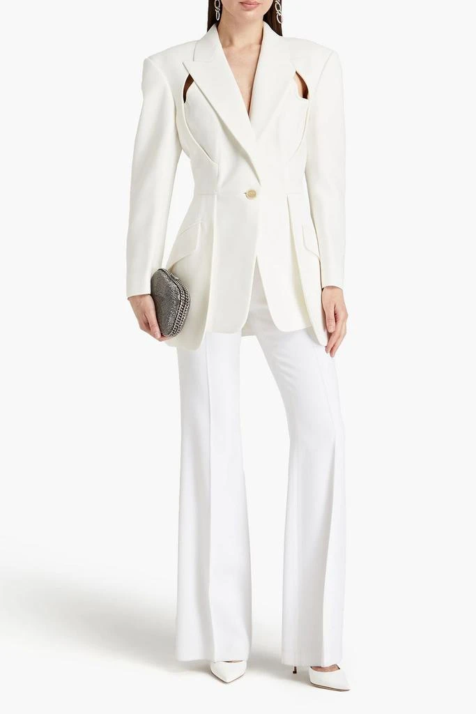 Alexander McQueen Cutout layered crepe blazer 2