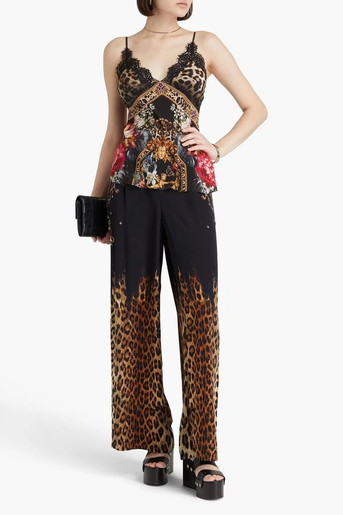 Camilla Crystal-embellished printed silk crepe de chine camisole 2