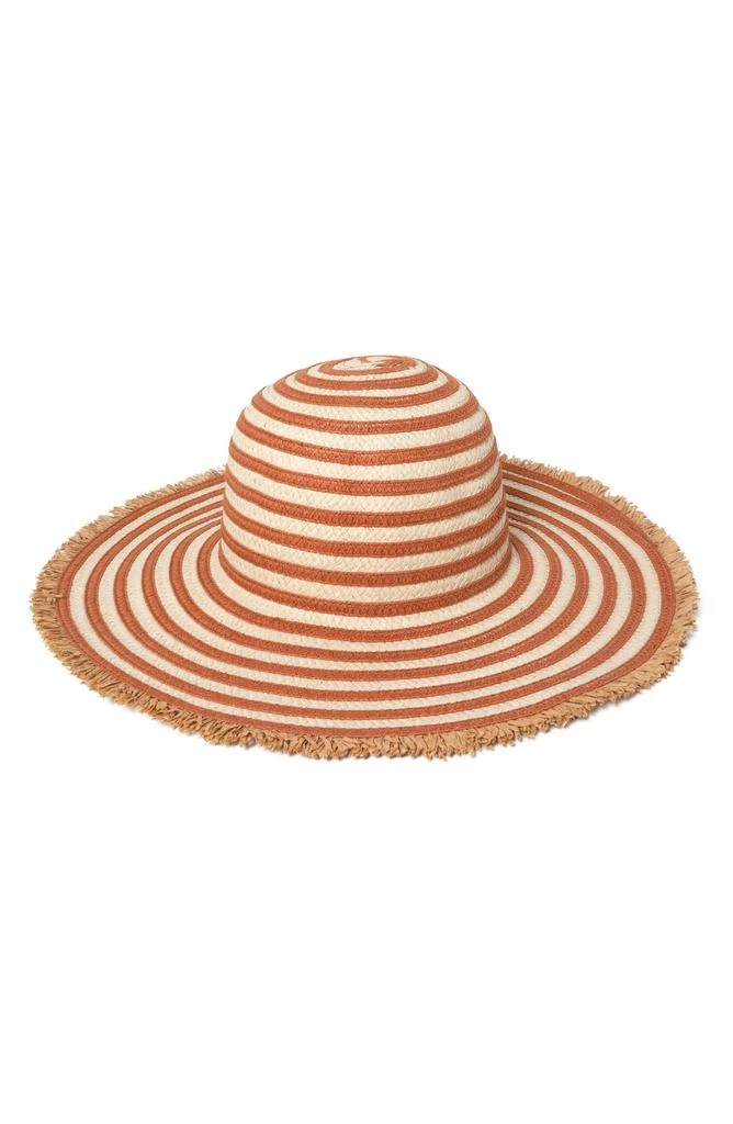 David & Young Stripe Fringe Floppy Hat 1