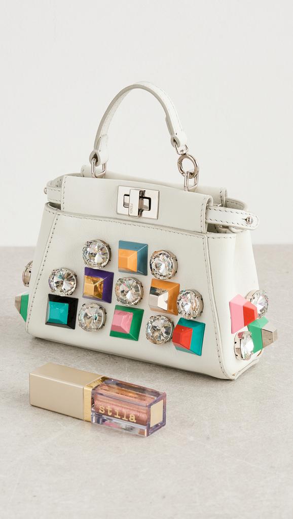 Shopbop Archive Fendi Peekaboo 2-Way Hand Bag, Studded Crystals