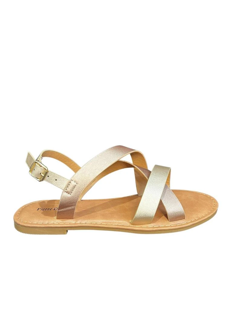 Pierre Dumas Two Tone Sandals In Gold Multi 1