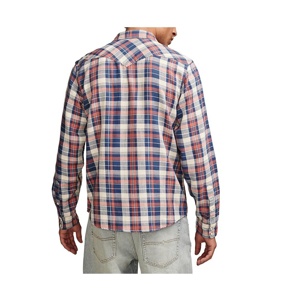 Lucky Brand Men's Plaid Western Shirt