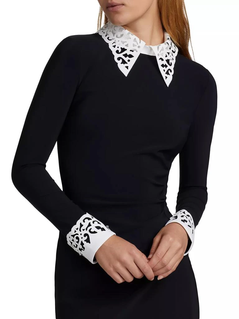 Chiara Boni Duchi Laser-Cut Trim Cocktail Dress 6