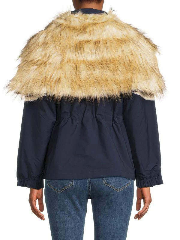 Lanvin Fila x Lanvin Faux Fur Capelet Coat 2