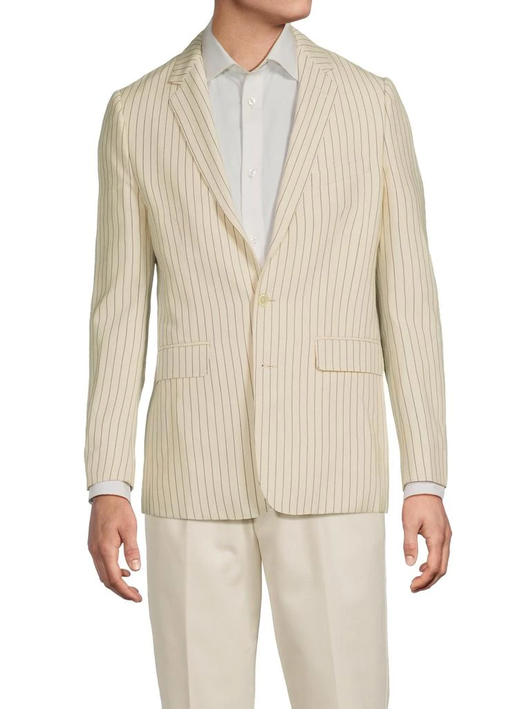 Celine Pinstriped Wool Twill Notch Lapel Blazer